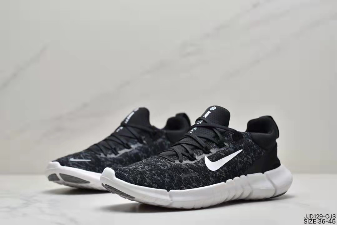 Nike Free RN Flyknit 2018 Black White Shoes